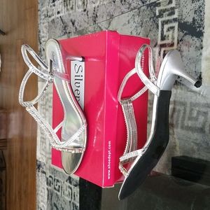 'Never Worn' Size 10 Silver 2" heels.